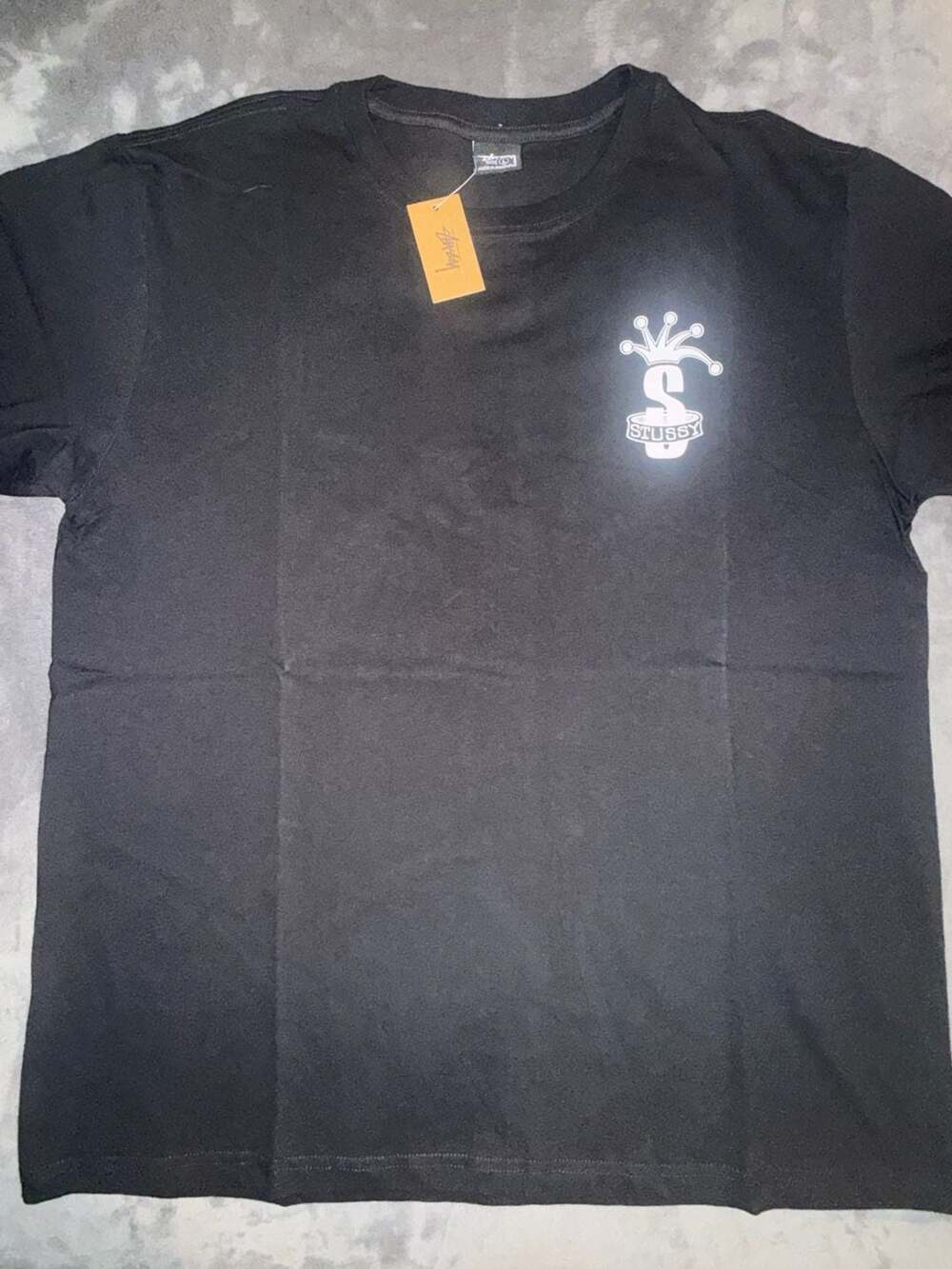 Stussy Jester Crown S Graphic T-Shirt Black Size L